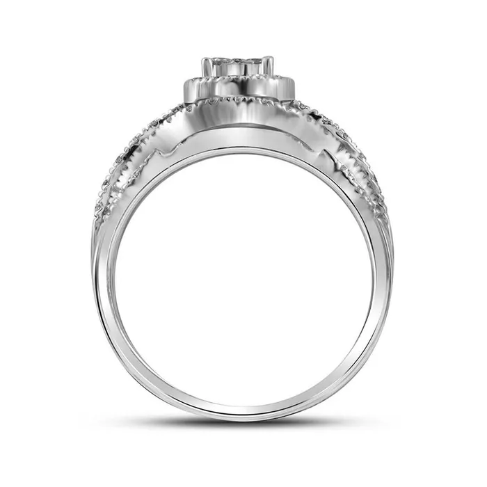 14k White Gold Diamond Bridal Engagement Ring 13 Cttw gndatlanta Rings
