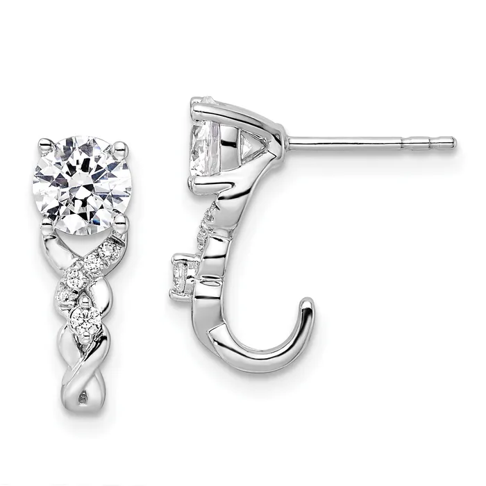 14K White Gold Lab Grown VSSI G Diamond Post Fashion Earrings Goldia Earrings 14K White Gold Lab Grown VSSI G Diamond Post Fashion Earrings Goldia Earrings
