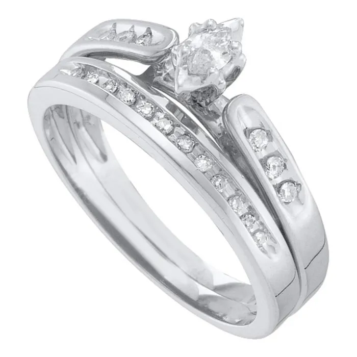 14k White Gold Marquise Diamond Bridal Wedding Ring Set 15 Cttw gndatlanta Rings 14k White Gold Marquise Diamond Bridal Wedding Ring Set 15 Cttw gndatlanta Rings