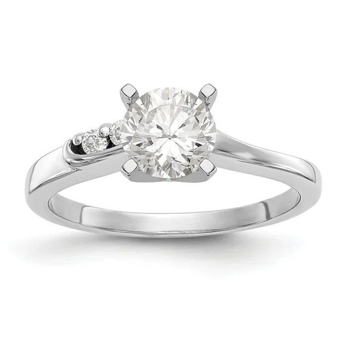 14k White Gold Peg Set Simulated Diamond By Pass Engagement Ring Goldiacom Rings 14k White Gold Peg Set Simulated Diamond By Pass Engagement Ring Goldiacom Rings
