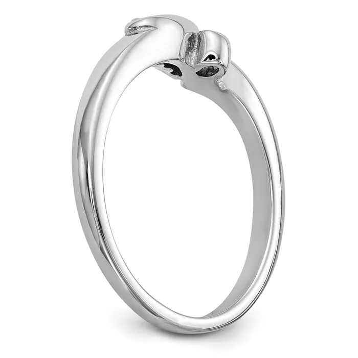 14k White Gold Peg Set Simulated Diamond By Pass Engagement Ring Goldiacom Rings