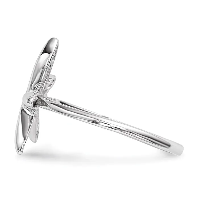 14k White Gold Polished Star Fish Ring Goldia Rings
