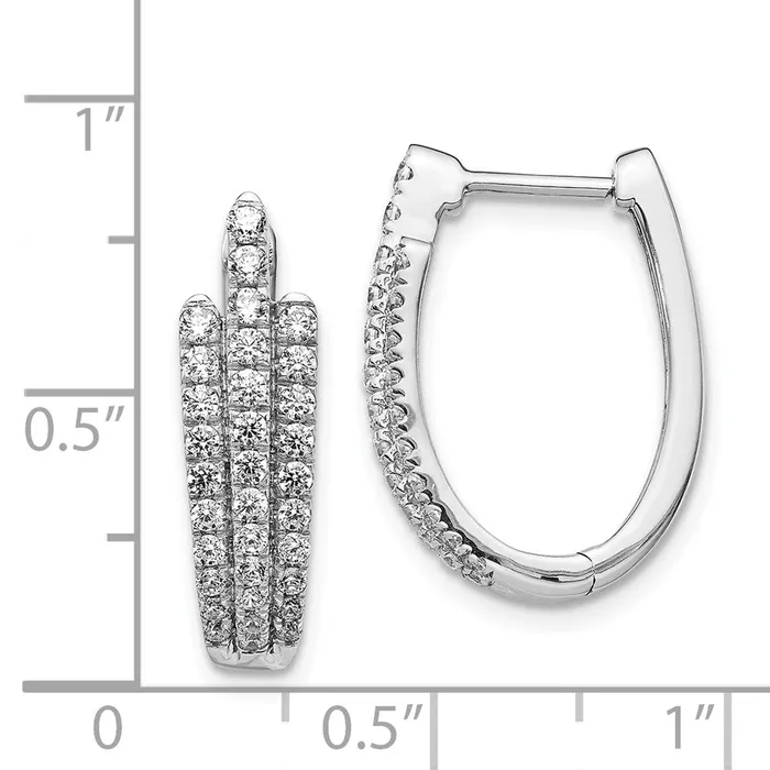 14k White Gold Real Diamond Earrings Goldia Earrings