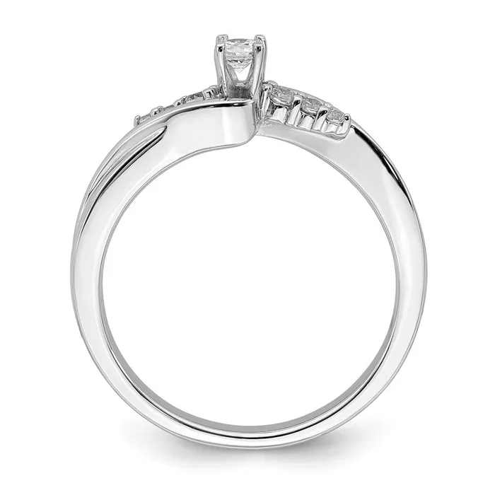 14K White Gold Real Diamond Engagement Ring Goldia Rings