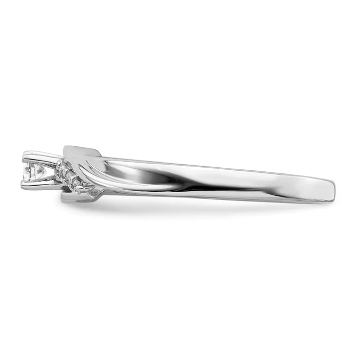 14K White Gold Real Diamond Engagement Ring Goldia Rings