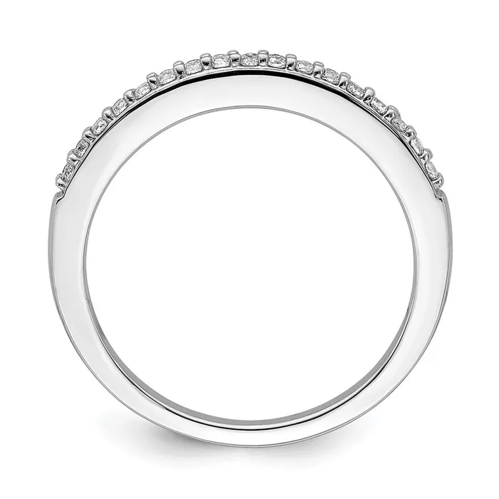 14k White Gold Real Diamond Wedding Band Goldia Rings