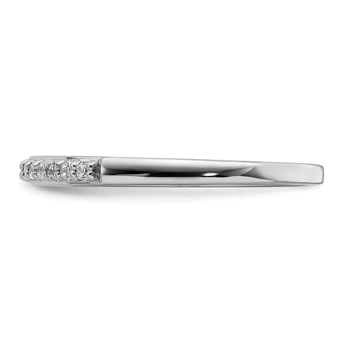 14k White Gold Real Diamond Wedding Band Goldia Rings