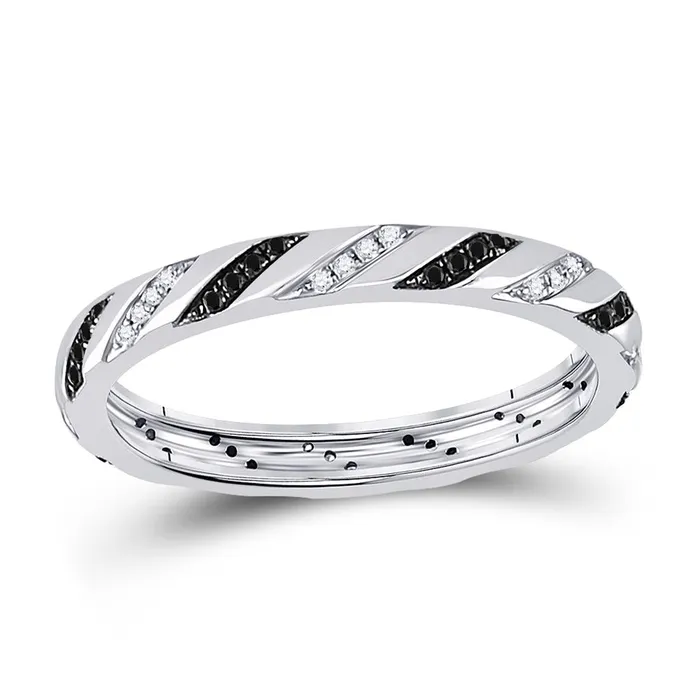 14k White Gold Round Black Diamond Eternity Ring 15 Cttw gndatlanta Rings 14k White Gold Round Black Diamond Eternity Ring 15 Cttw gndatlanta Rings