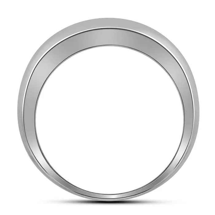 14k White Gold Round Diamond Single Row Wedding Band Ring 1 Cttw gndatlanta Rings