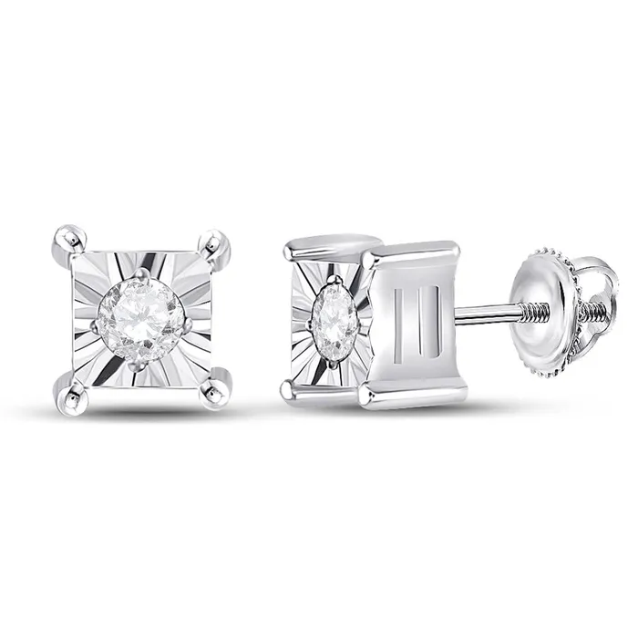 14k White Gold Round Diamond Solitaire Earrings 120 Cttw gndatlanta Earrings 14k White Gold Round Diamond Solitaire Earrings 120 Cttw gndatlanta Earrings