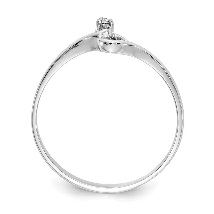 14k White Gold VS Real Diamond heart ring Goldiacom Rings