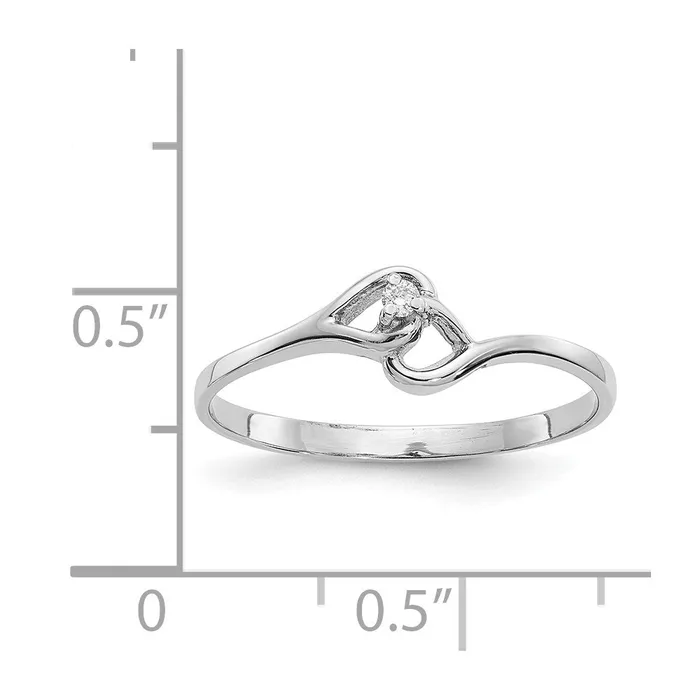 14k White Gold VS Real Diamond heart ring Goldiacom Rings
