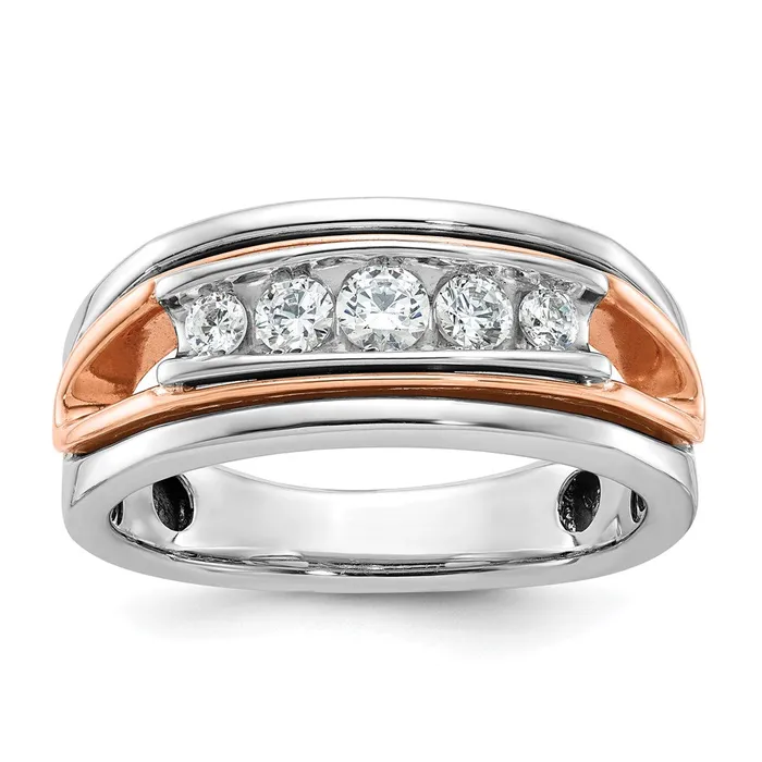 14k WhiteRose Gold Twotone Gold WhiteRose Gold Mens 12 carat Diamond Complete Ring Goldia Rings 14k WhiteRose Gold Twotone Gold WhiteRose Gold Mens 12 carat Diamond Complete Ring Goldia Rings