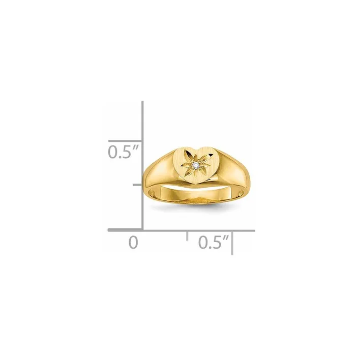 14K Yellow Gold A Real Diamond signet ring Goldiacom Rings