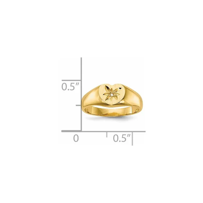 14K Yellow Gold A Real Diamond signet ring Goldiacom Rings