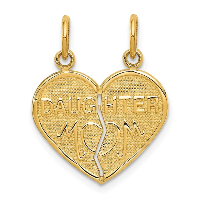14k Yellow Gold Breakapart MOMDAUGHTER Charm Goldia Charm Necklaces