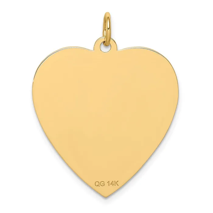 14k Yellow Gold HeartShaped Enameled Medical Jewelry Pendant Goldia Necklaces
