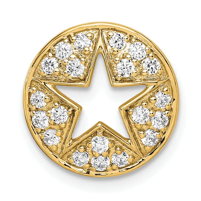 14k Yellow Gold Lab Grown Diamond VSSI G Circle Cutout Star Pendant Goldia Necklaces 14k Yellow Gold Lab Grown Diamond VSSI G Circle Cutout Star Pendant Goldia Necklaces