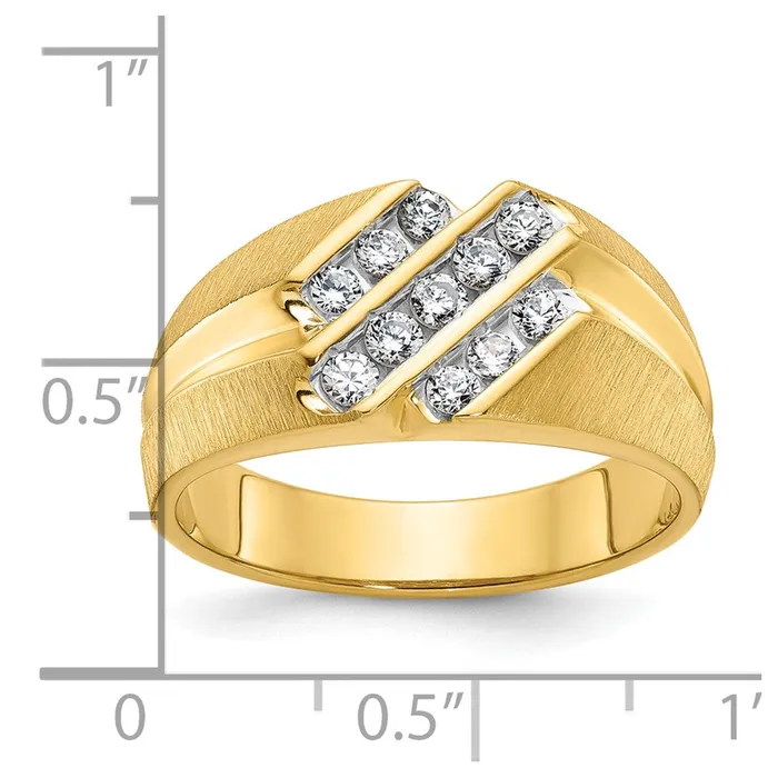 14k Yellow Gold Mens Diamond Ring Mounting Goldia Rings