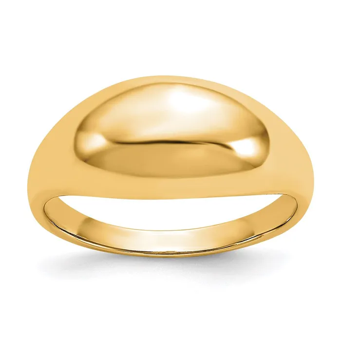 14K Yellow Gold Polished Dome Ring Goldia Rings