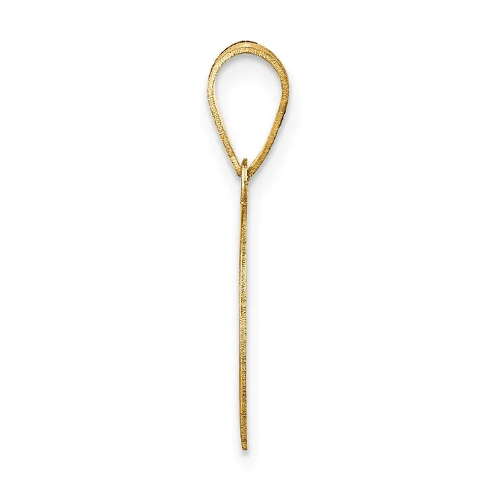 14k Yellow Gold Polished Number 8 Black Enamel Oval Pendant Goldia Necklaces