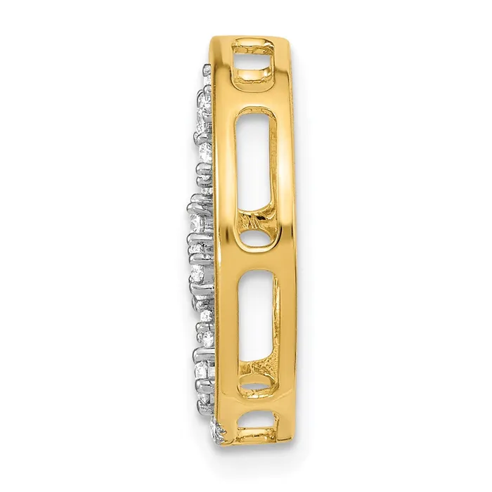 14K Yellow Gold Polished Real Diamond Dangle Circle Chain Slide Goldia PreStyled Sets