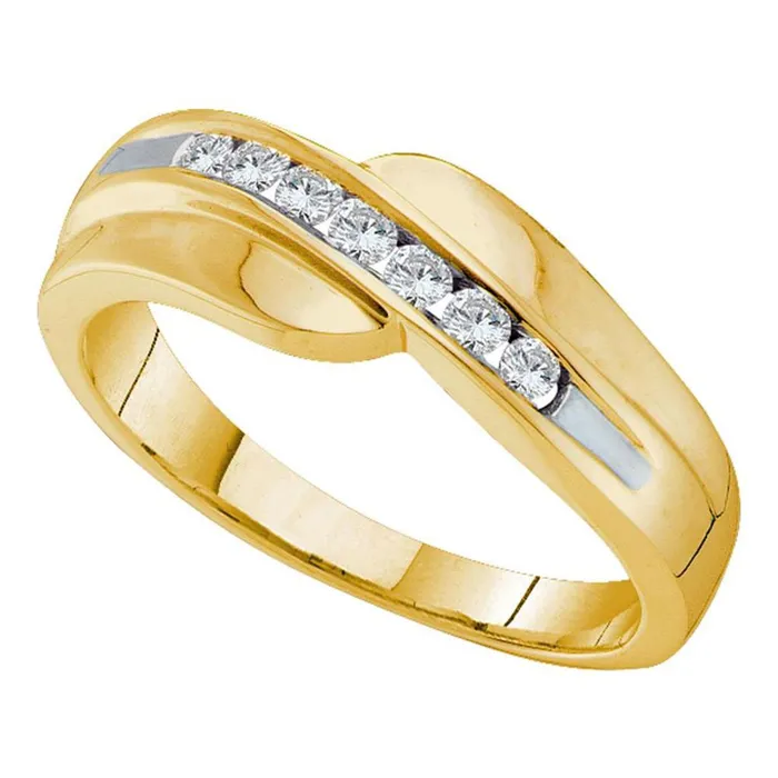 14k Yellow Gold Round Diamond Curved Wedding Anniversary Band 14 Cttw gndatlanta Rings 14k Yellow Gold Round Diamond Curved Wedding Anniversary Band 14 Cttw gndatlanta Rings
