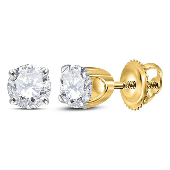 14k Yellow Gold Round Diamond Premium Solitaire Earrings 58 Cttw Certified gndatlanta Earrings 14k Yellow Gold Round Diamond Premium Solitaire Earrings 58 Cttw Certified gndatlanta Earrings