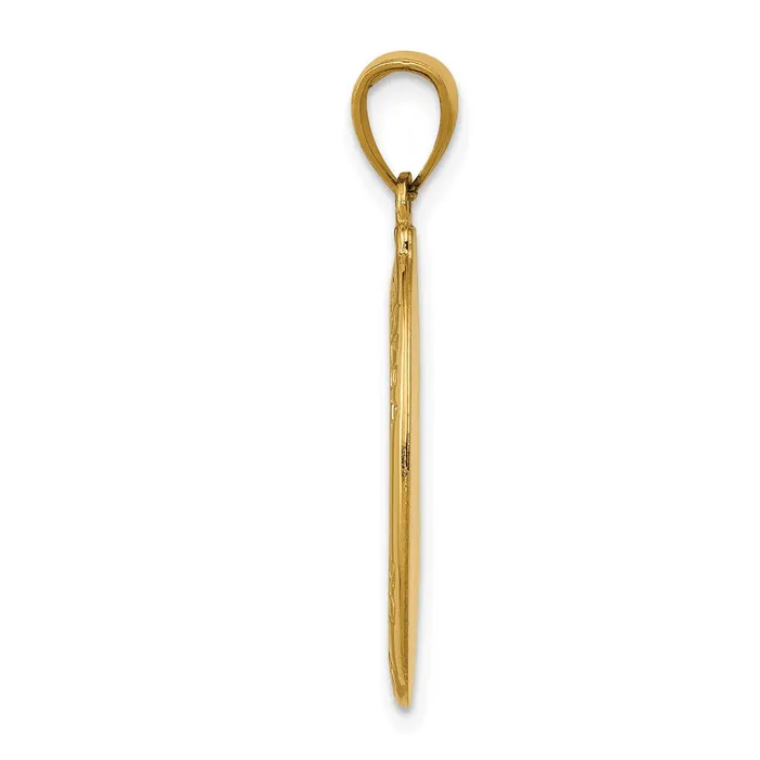 14k Yellow Gold Saint Theresa Oval Medal Pendant Goldia Necklaces
