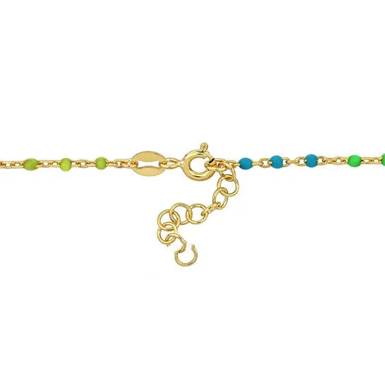 Bracelets JMS always Original Amour Love and Heart Charm Bracelet in Yellow Plated Sterling Silver
