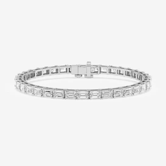 Bracelets JMS always Original Brilliant Diamond Platinum 9 CTTW EmeraldCut LAB GROWN Diamond EastWest Tennis Bracelet 7 inches FG SI1 Bracelets JMS always Original Brilliant Diamond Platinum 9 CTTW EmeraldCut LAB GROWN Diamond EastWest Tennis Bracelet 7 inches FG SI1