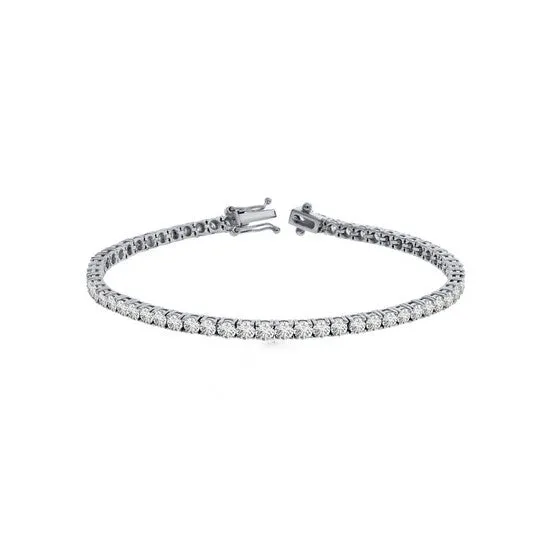 Bracelets Original Maulijewels IGL Certified 400 Carat Natural Round White Diamond GH I1I2 Tennis Bracelet In 14K Solid White Gold JMS always Bracelets Original Maulijewels IGL Certified 400 Carat Natural Round White Diamond GH I1I2 Tennis Bracelet In 14K Solid White Gold JMS always