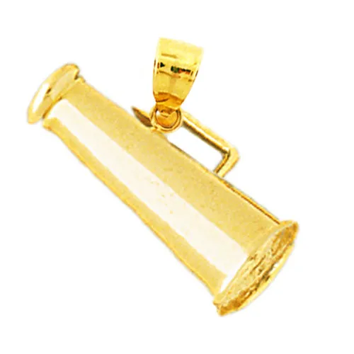 Charm Necklaces 14K Gold 3D Megaphone Charm Goldia
