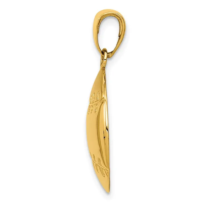 Charm Necklaces 14k Yellow Gold Polished Baseball Charm Goldia