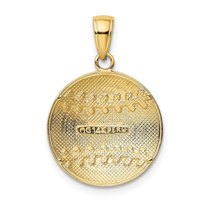 Charm Necklaces 14k Yellow Gold Polished Baseball Charm Goldia