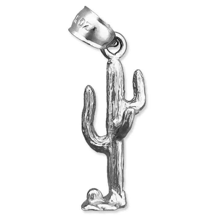 Charm Necklaces Goldia 14K Gold 3D Saguaro Cactus Charm