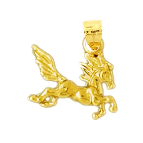 Charm Necklaces Goldia 14K Gold 3D Pegasus Charm