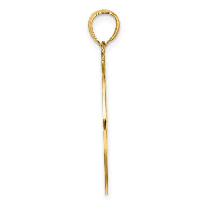 Charm Necklaces Goldia 14k Yellow Gold Retro Daisy In Round Frame Charm