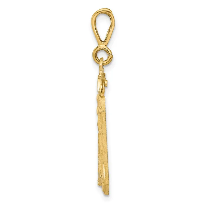 Charm Necklaces Goldia 14k Yellow Gold Small Brushed Diamondcut Number 30 Charm