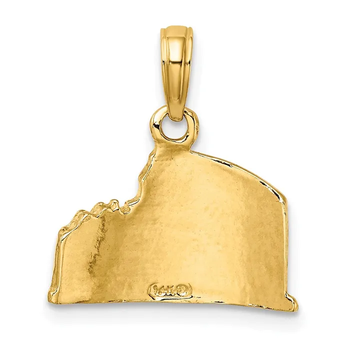 Charm Necklaces Goldia 14k Yellow Gold Textured 2D Coliseum Charm