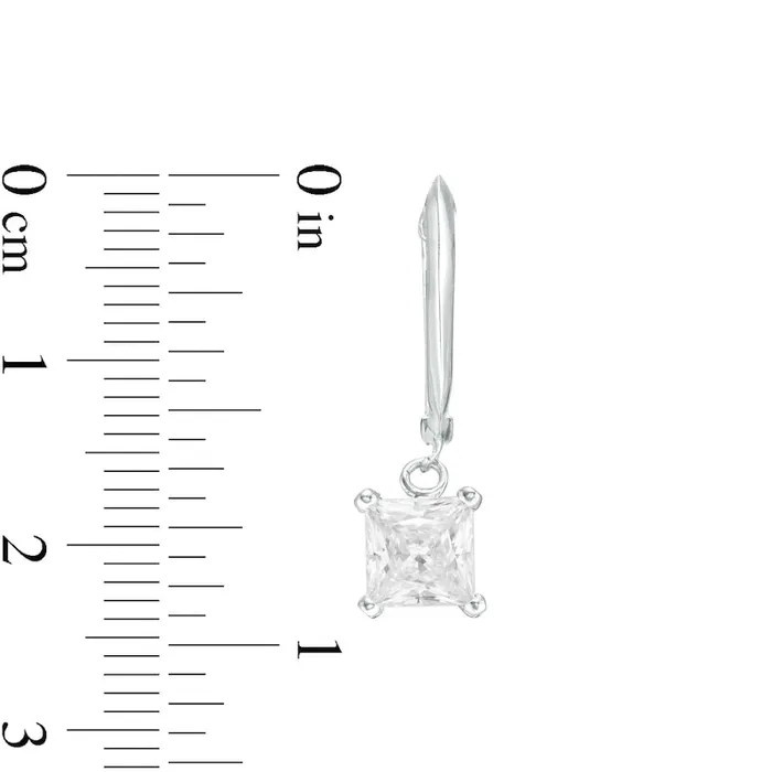 Earrings 138 CT TW Certified PrincessCut Diamond Solitaire Drop Earrings in 14K White Gold IVS2 Goldia Earrings 138 CT TW Certified PrincessCut Diamond Solitaire Drop Earrings in 14K White Gold IVS2 Goldia
