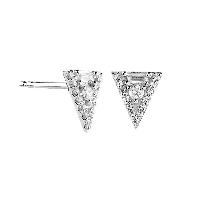 Earrings Goldia 025 CT TW Diamond Inverted Triangle Stud Earrings in 10K White Gold Earrings Goldia 025 CT TW Diamond Inverted Triangle Stud Earrings in 10K White Gold