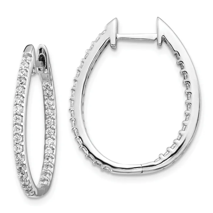 Earrings Goldia 14k White Gold 34 Ct Lab Grown Diamond VSSI G In and Out Hinged Hoop Earrings Earrings Goldia 14k White Gold 34 Ct Lab Grown Diamond VSSI G In and Out Hinged Hoop Earrings