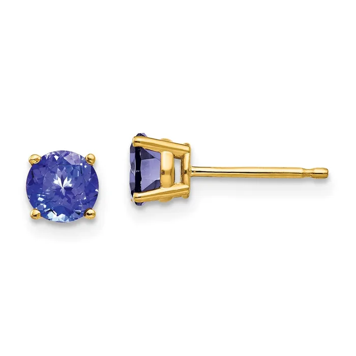 Earrings Goldia 14k Yellow Gold 5mm Tanzanite earring