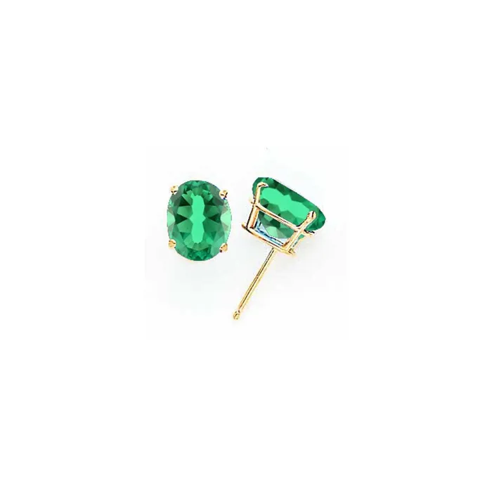Earrings Goldia 14k Yellow Gold 9x7mm Oval Mount St Helens Earrings