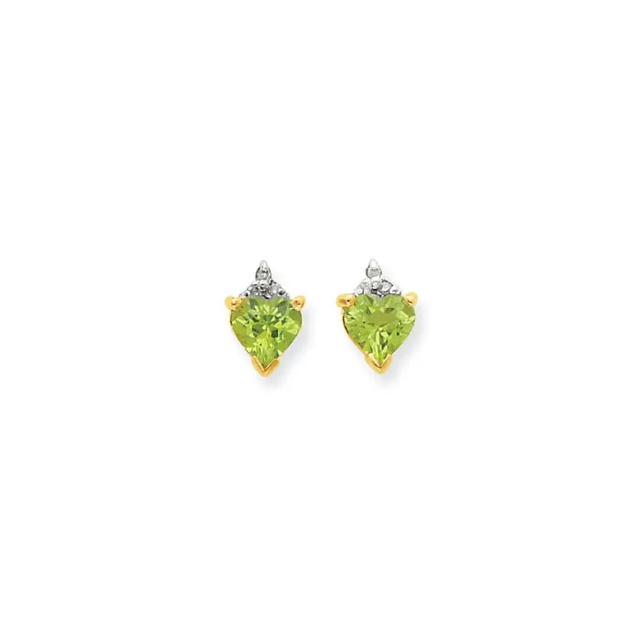 Earrings Goldia 14k Yellow Gold u0026 Rhodium Marquise Heart Peridot u0026 Real Diamond Post Earrings Earrings Goldia 14k Yellow Gold u0026 Rhodium Marquise Heart Peridot u0026 Real Diamond Post Earrings