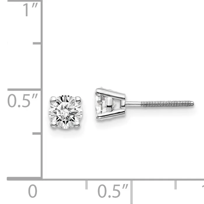 Earrings goldiaca 14kw 75ct SI3 G I Diamond Stud Thread onoff Post Earrings
