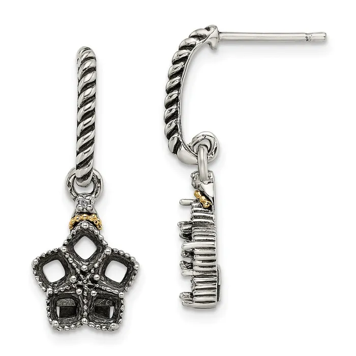 Earrings Goldia Sterling Silver u0026 14k Fivestone and Diamond Mothers Earring