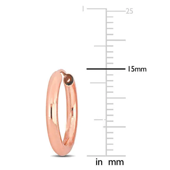 Earrings JMS always Original Amour 15mm Hoop Earrings in 14k Rose Gold Earrings JMS always Original Amour 15mm Hoop Earrings in 14k Rose Gold