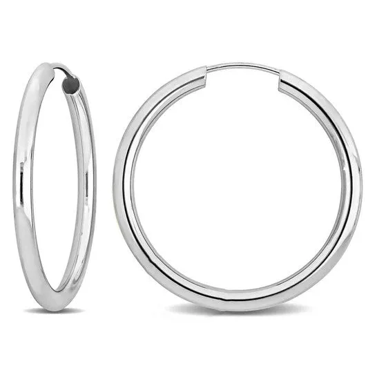 Earrings JMS always Original Amour 25mm Hoop Earrings in 14K White Gold